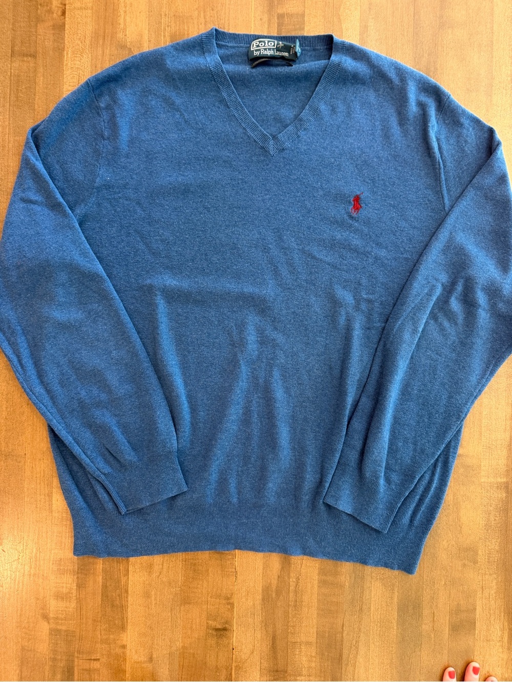 Vintage 90’s Polo by Ralph Lauren Red Pony Pima Cotton V Neck